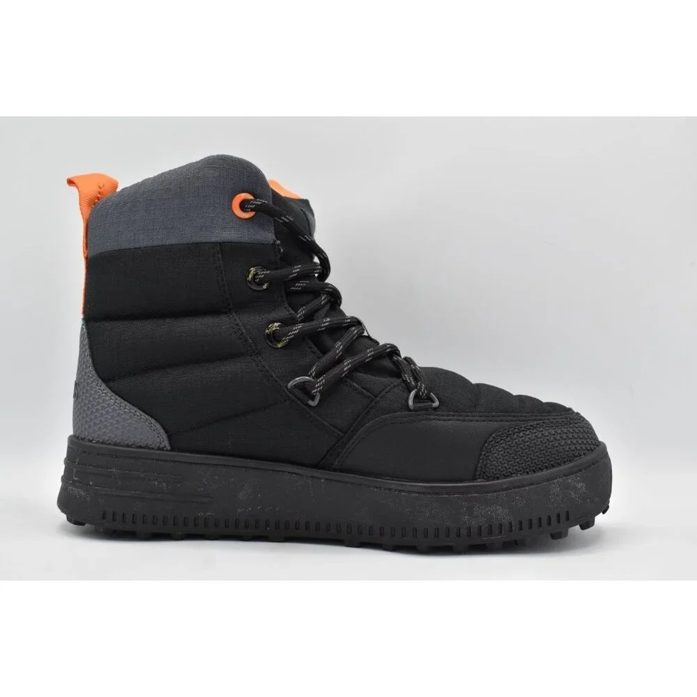 SWIMS Womens 9 Snow Runner Black‎ Orange Insulated High-Top Lace-Up Snow Boots